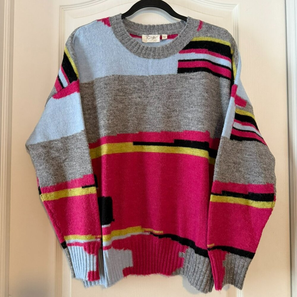 RD Style Brand Abstract Print Sweater Size M EUC